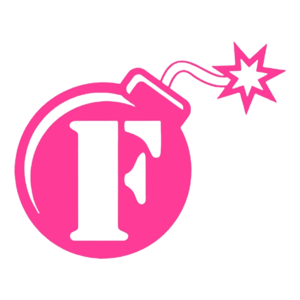 Pink F Bomb 6Wx4.8H Premium permanent vinyl decal